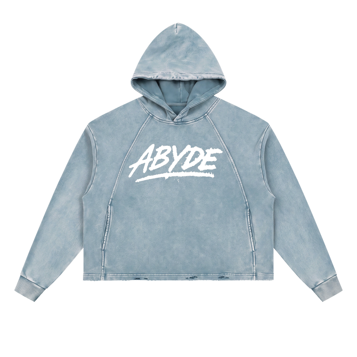 ABYDE Vintage Washed Frayed-Hem Hoodie