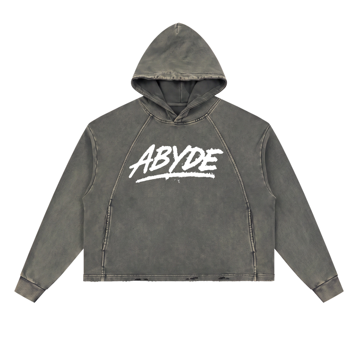 ABYDE Vintage Washed Frayed-Hem Hoodie