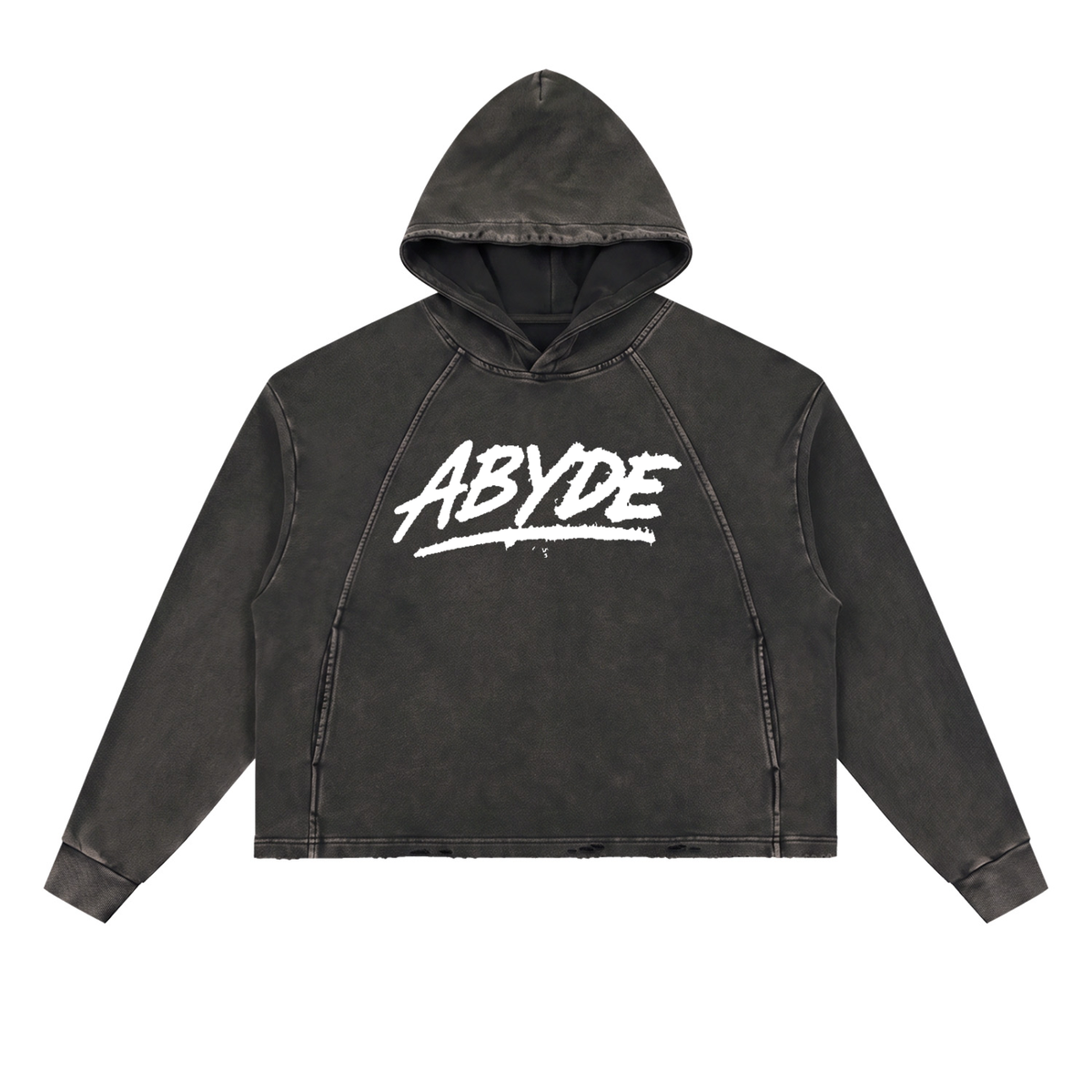 ABYDE Vintage Washed Frayed-Hem Hoodie